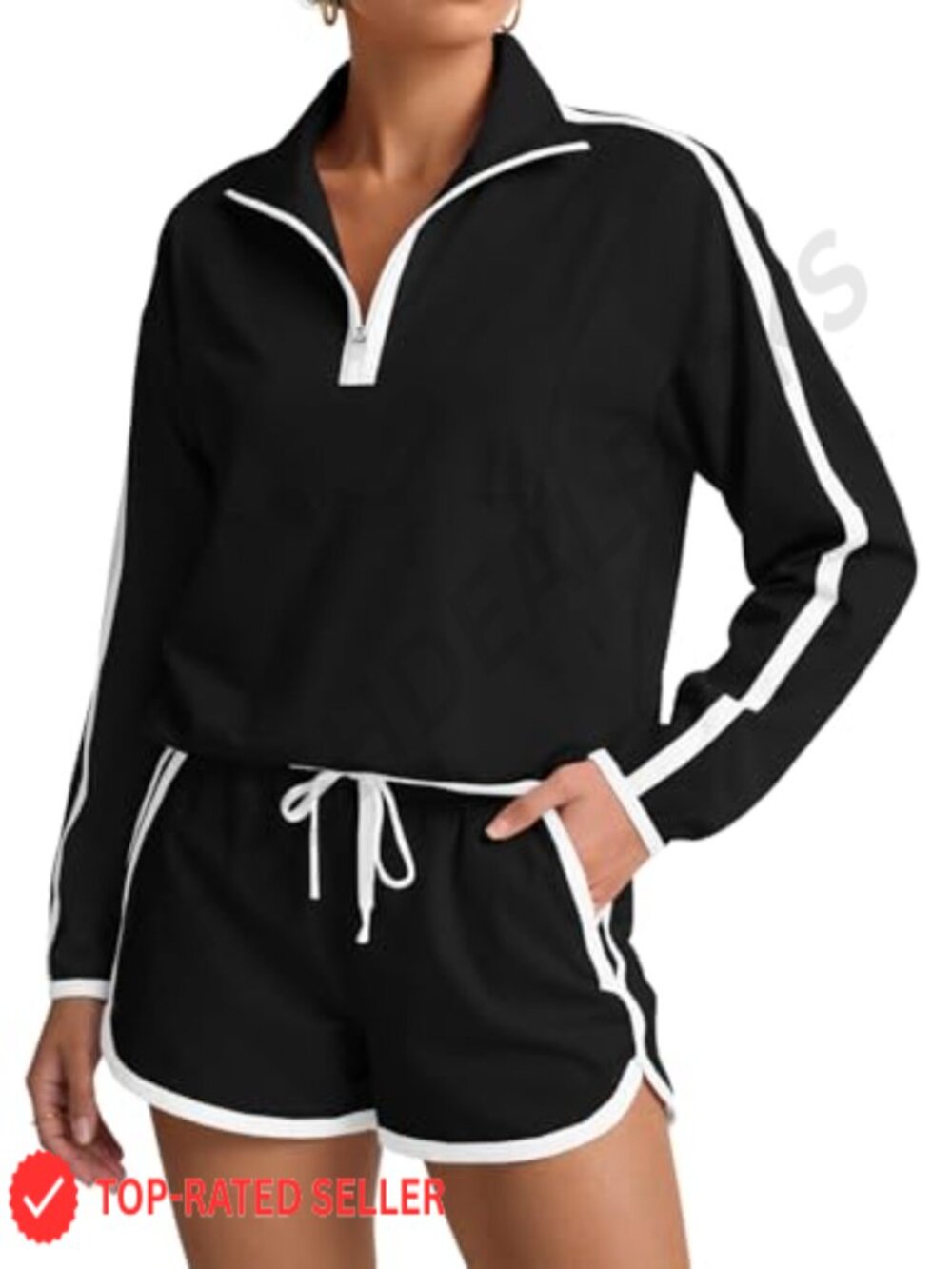 UPF 50+ Lightweight 2-Piece Athletic Set Jacket Shorts